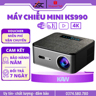 Máy chiếu mini ks990 tự động lấy nét chính hãng giá rẻ cho văn phòng gia đình trường học, hàng chính hãng bh 24 tháng