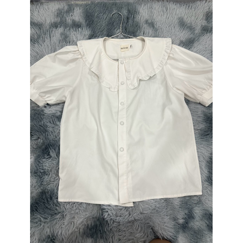 Áo sơ mi cổ viền bèo tay bồng Bouncy Shirt Aoem Studios used size M