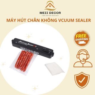 Máy Hút Chân Không Thực Phẩm Kèm Hàn Miệng Túi, Tặng Kèm 10 Túi Hút, Bảo Hành 2 Năm, Dụng Cụ Nhà Bếp Meii