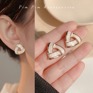 Khuyên tai nữ Hàn Quốc S925 kiểu dáng độc đáo chất liệu hợp kim không gỉ bông tai thời trang cá tính