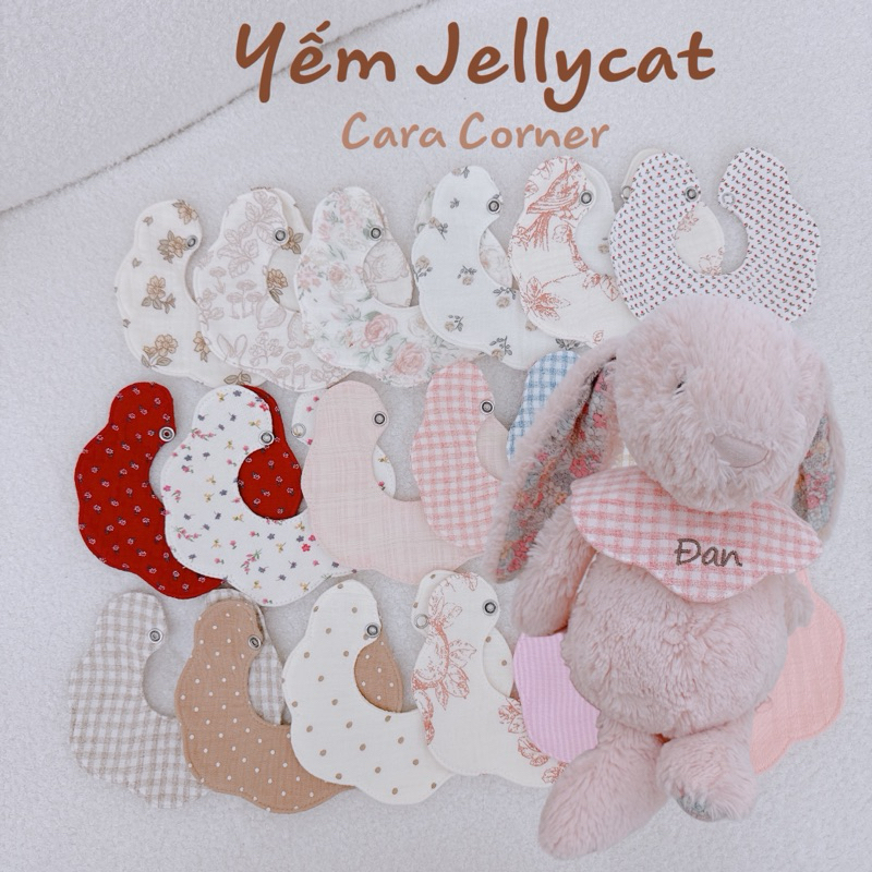 [Cara Corner] Yếm Jellycat thỏ bông  thêu tên theo yêu cầu