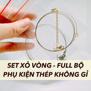 Set xỏ vòng FULL BỘ [THÉP KHÔNG GỈ-TITAN] phụ kiện làm vòng cổ/ vòng tay/ dây đeo đt/ móc khoá Handmade DIY