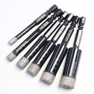 (Bán lẻ mũi) Mũi khoan kính,gạch men,đá hoa Granite,thủy tinh đa năng chuôi lục giác 6.35mm hàng Nhật từ 6 đến 16mm
