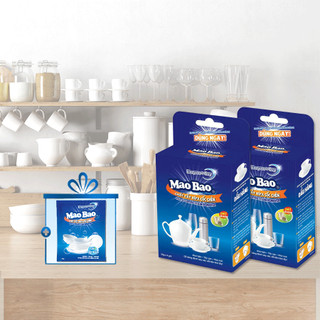 Combo 2 Hộp Bột Tẩy Rửa Cốc Chén Ố Vàng, Sỉn Màu Lâu Ngày Siêu Mạnh 4 gói/ hộp 15g/gói