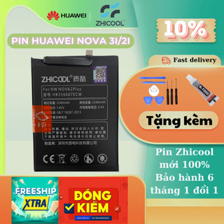 Pin Huawei Nova 3i/ 2i Zhicool, Dung lượng 3400mAh, Mã pin HB356687ECW