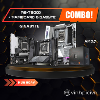 Combo amd cpu ryzen 9 7900x + mainboard gigabyte am5