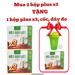 [mua 2 tặng 3] Bột gạo lứt như ý Plus X3 tặng cốc