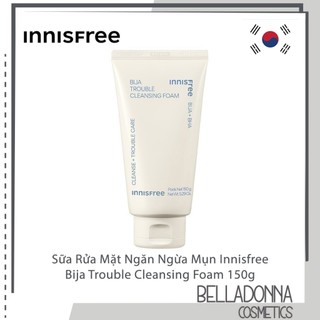Sữa Rửa Mặt Ngăn Ngừa Mụn Innisfree Bija Trouble Cleansing Foam 150g Hàn Quốc