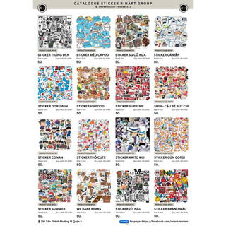 Set 50 sticker mèo cute dán trang trí - MS39