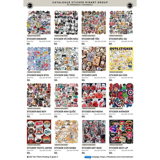 Set 50 sticker mèo cute dán trang trí - MS39