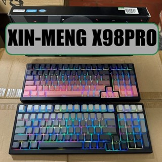 ( NEW) Bàn phím Xinmeng X98 Pro V2 ( 3mode- mạch xuôi- RGB- led viền ) Full STAB sẵn dùng luôn .