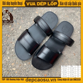 Dép cao su 2 quai ngang, được làm thủ công của VUA DÉP LỐP ảnh thật, bảo hành và sẵn hàng