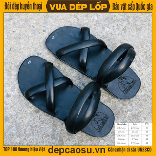 Dép cao su 4 quai khe sanh lốp máy bay VUA DÉP LỐP