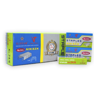 Lốc 10 hộp kim bấm số 3 ( 24/6 ) G-star