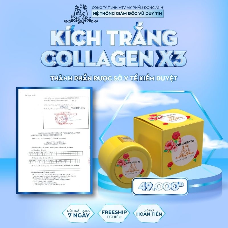Kích trắng Collagen X3.Nguyễn Huỳnh Như