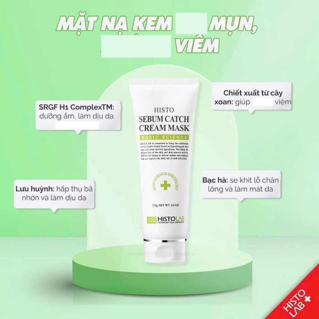 Mặt Nạ HISTOLAB Lightening Cream Mask Ủ Trắng Dưỡng Trắng Sáng Da Dạng Kem Sinh Học 250g, Giảm Thâm Nám