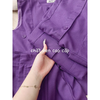 SET NỮ TÍM 2 LỚP MIX QUẦN LI