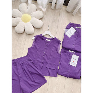 SET NỮ TÍM 2 LỚP MIX QUẦN LI