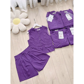 SET NỮ TÍM 2 LỚP MIX QUẦN LI