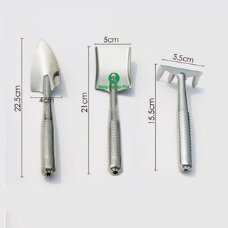 Bộ 3 dụng cụ làm vườn Inox Nông Nghiệp Phố - Nông Nghiệp Phố