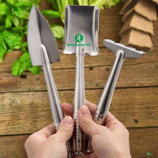 Bộ 3 dụng cụ làm vườn Inox Nông Nghiệp Phố - Nông Nghiệp Phố