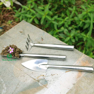 Bộ 3 dụng cụ làm vườn Inox Nông Nghiệp Phố - Nông Nghiệp Phố