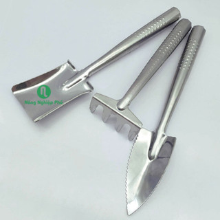 Bộ 3 dụng cụ làm vườn Inox Nông Nghiệp Phố - Nông Nghiệp Phố