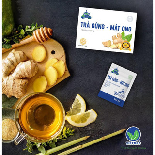 Trà hòa tan vietmec gừng mật ong hộp 20 gói 3g