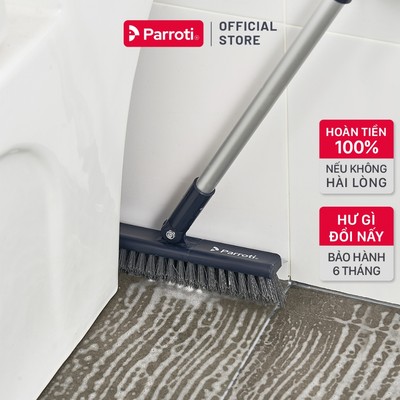 Cây chà sàn Parroti cán nhôm cao cấp xoay 180 độ thông minh gạt nước chổi cọ sàn chà khe hẹp nhà tắm Parroti Easy - ES04