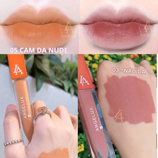 Son lì Angelux màu 03 cam da nude 05 nâu da kháng nước, bám lâu,không lem ,không trôi