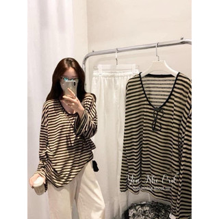 (Order) Áo Thun Giấy Kẻ Form Rộng Oversize <60kg