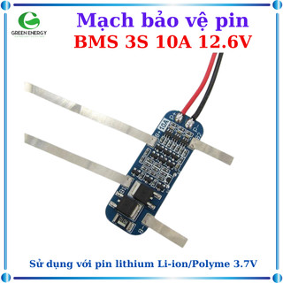 Mạch Bảo Vệ Pin BMS 3S 10A 12.6V