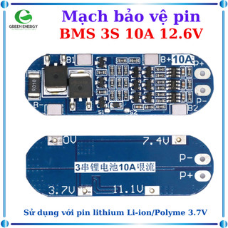 Mạch Bảo Vệ Pin BMS 3S 10A 12.6V