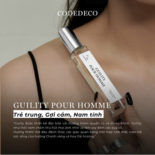 Tinh dầu nước hoa nam CODEDECO Guility Pour Homme 10ml dạng xịt