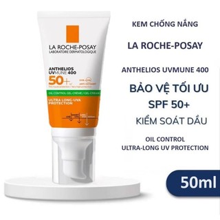 Kem Chống Nắng Giúp Giảm Bóng Nhờn Da Anthelios UVMUNE 400 Oil Control Gel-Cream SPF50+ 50ml