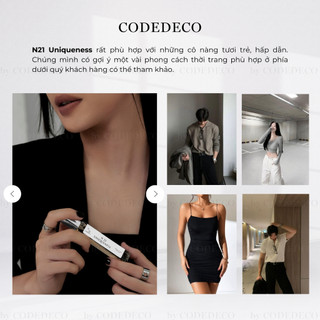 Tinh dầu nước hoa unisex CODEDECO N21 Uniqueness 10ml dạng xịt