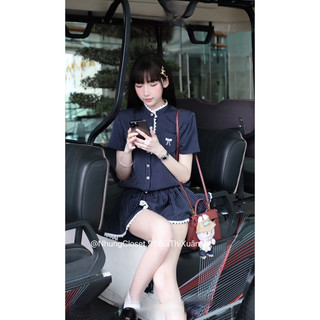 Jum cổ ren thêu nơ