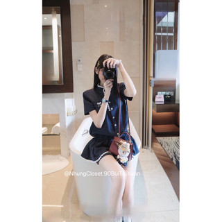 Jum cổ ren thêu nơ