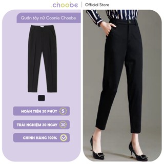 Quần tây nữ Choobe lưng cạp cao âu công sở đẹp màu đen đồ đi học form chuẩn tôn dáng Q32