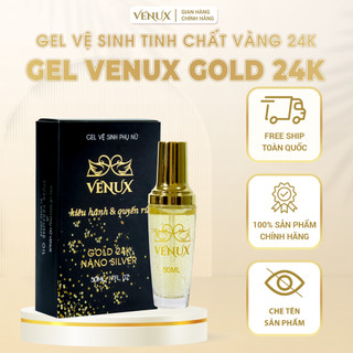 Dung Dịch Vệ Sinh Phụ Nữ Venux Tinh Chất Vàng Khử Mùi, Trẻ Hóa Làm Hồng Vùng Kín Gel Venux