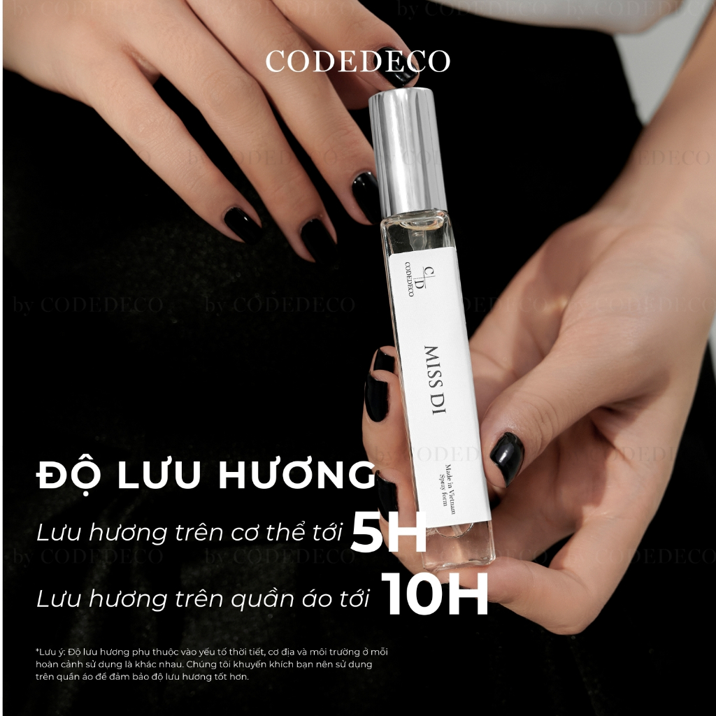 Tinh dầu nước hoa CODEDECO Miss Di 10ml dạng xịt | BigBuy360 - bigbuy360.vn