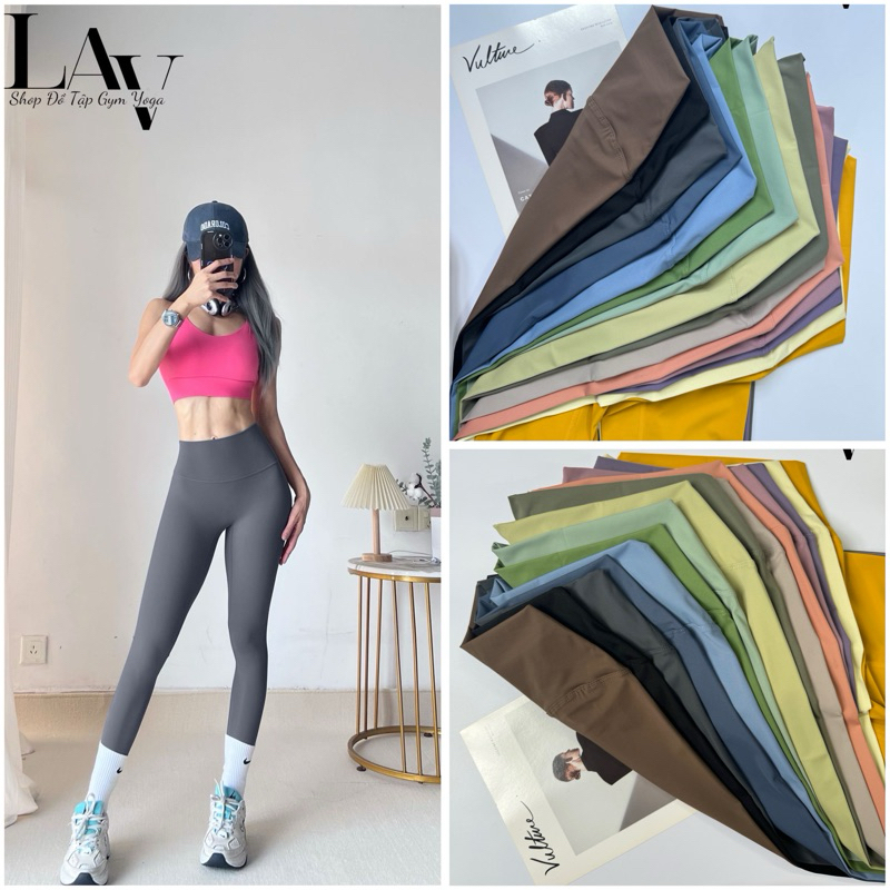 Quần tập yoga, gym legging nữ chất thun lạnh lulu mềm mịn co giãn - LAV Activewear