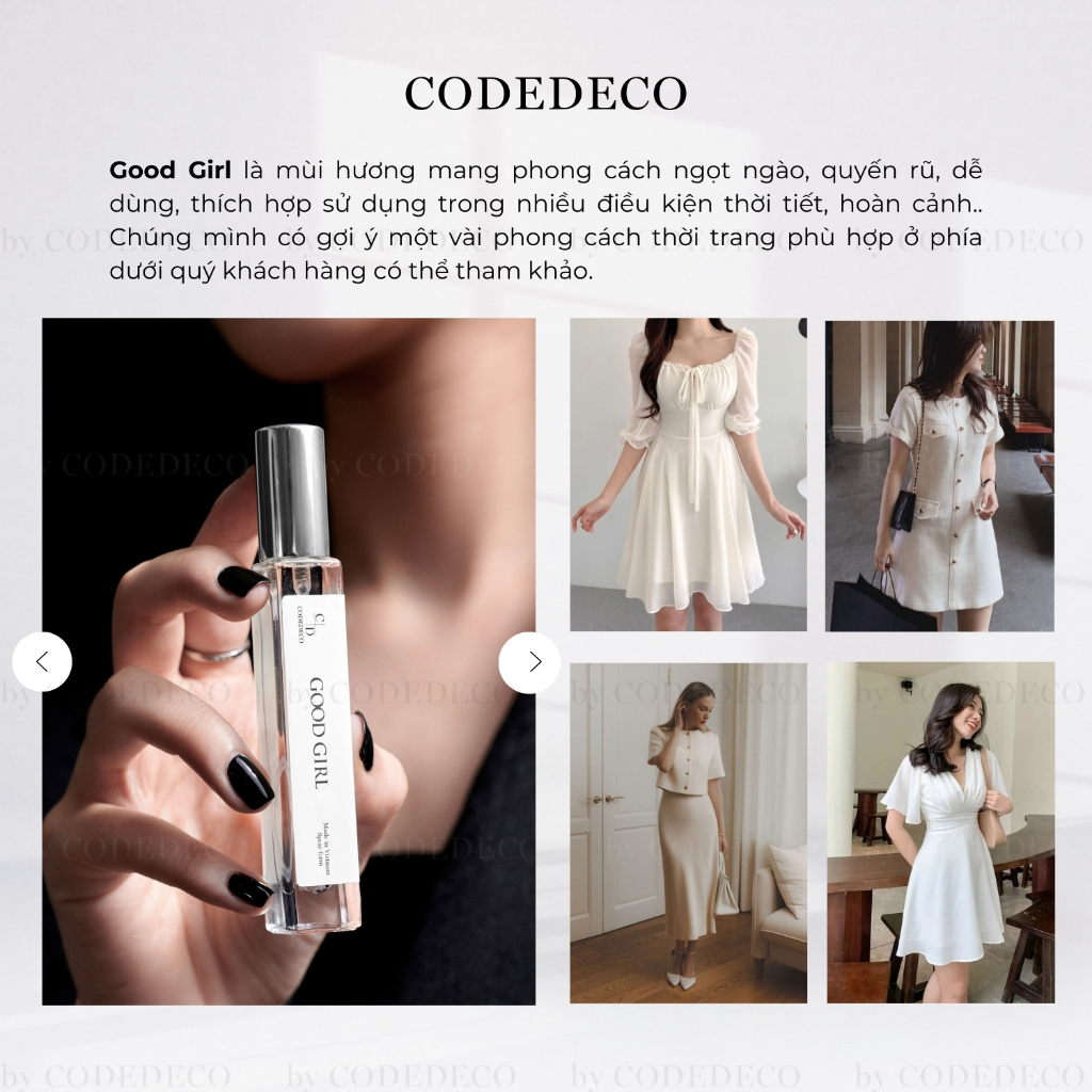 Tinh dầu nước hoa CODEDECO Good Girl 10ml dạng xịt | BigBuy360 - bigbuy360.vn