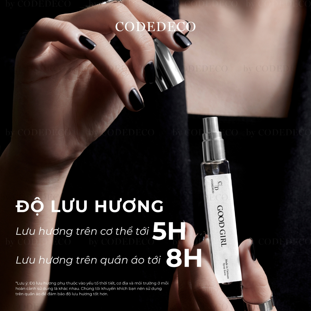 Tinh dầu nước hoa CODEDECO Good Girl 10ml dạng xịt | BigBuy360 - bigbuy360.vn