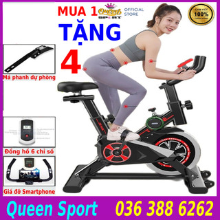 Xe đạp tập thể dục thể thao tập gym tại trong nhà QueenSport X9 tải trọng 150kg bánh đà 4kg