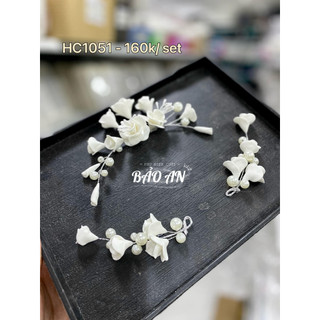 Set 3 hoa cài tóc cô dâu hc1051