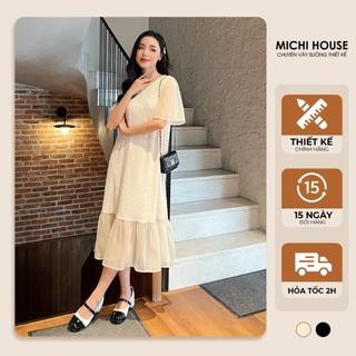 Đầm Suông Maxi MICHI House Váy Xuông Đuôi Cá Vintage Dáng Dài V482