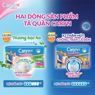 [ĐỦ SIZE] Tã Bỉm Quần Người Lớn Caryn Size M16/M14/L12/L14/XL10/XL12 miếng