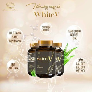 Viên uống trắng da mờ nám WhiteV