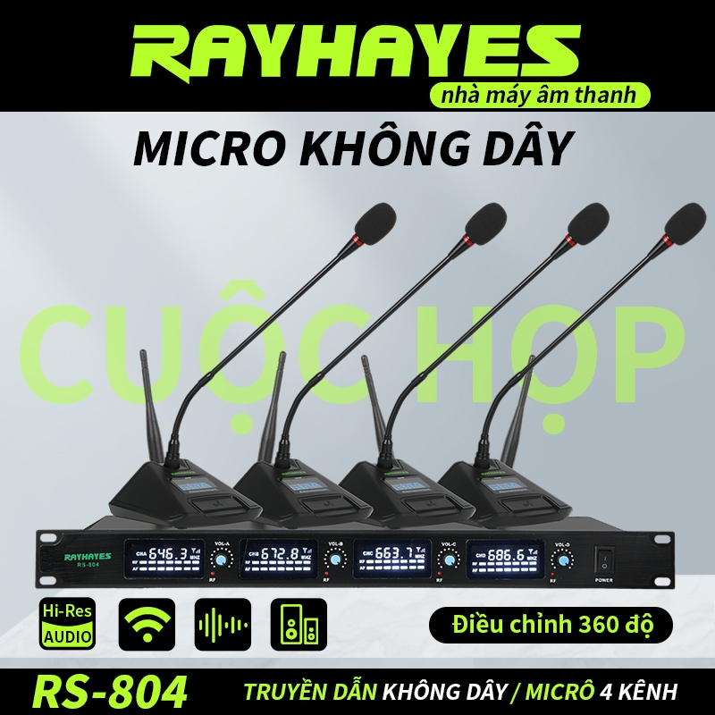 RAYHAYES Micro Không Dây MICRO CỔ NGỖNG ĐỘ NHẠY CAO,micro phát biểu cao cấp chuyên dùng phòng họp,hộ